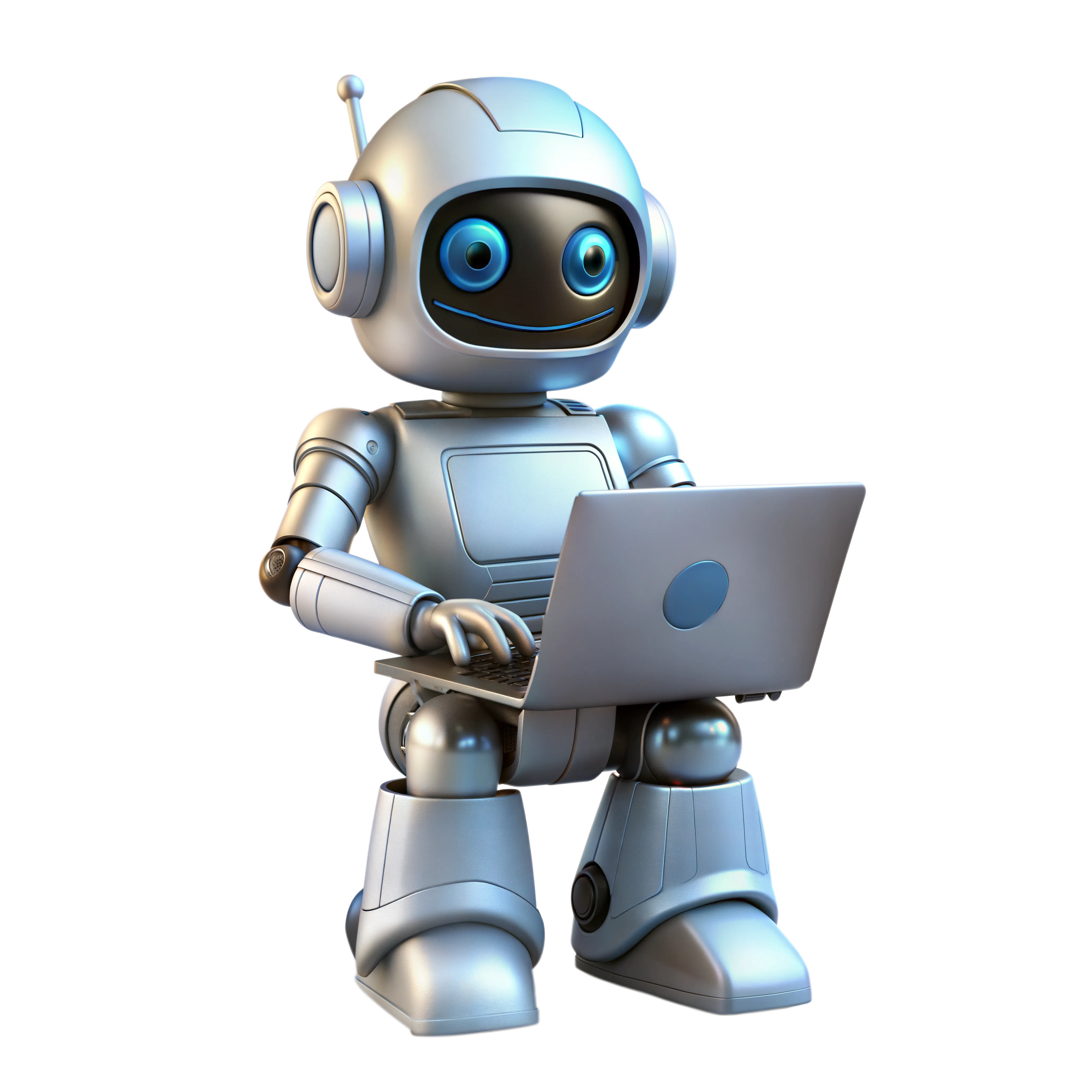 Robot using laptop